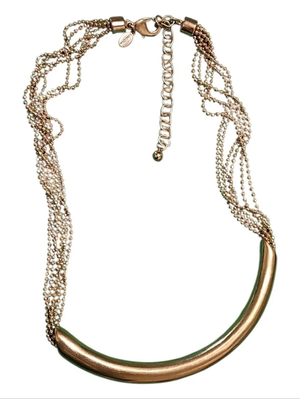 Chico's Silver Multi-Strand Bar Necklace